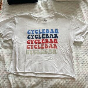 Cyclebar cropped t shirt (size small)